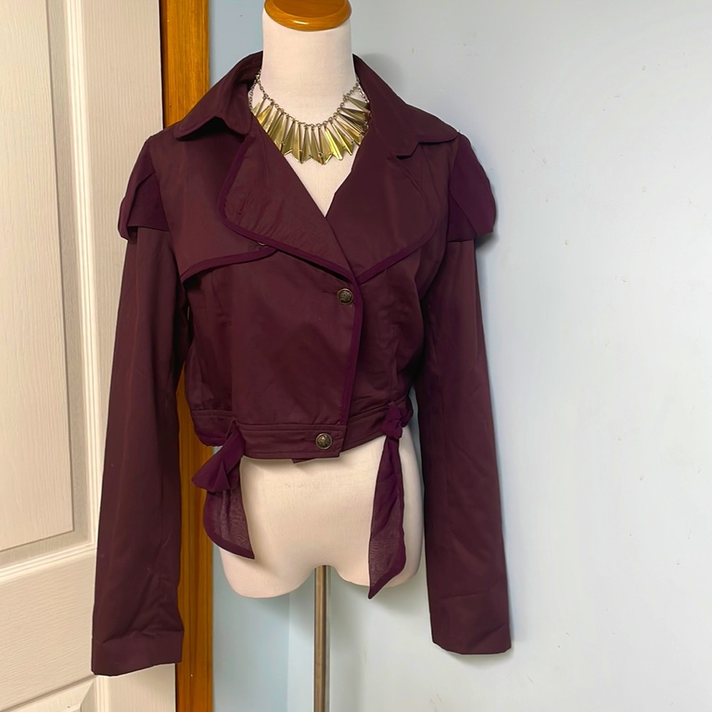 Wow couture NWOT cropped lightweight jacket